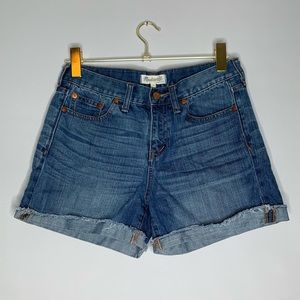Madewell Cut Off Jean Shorts Cuff High Rise 26